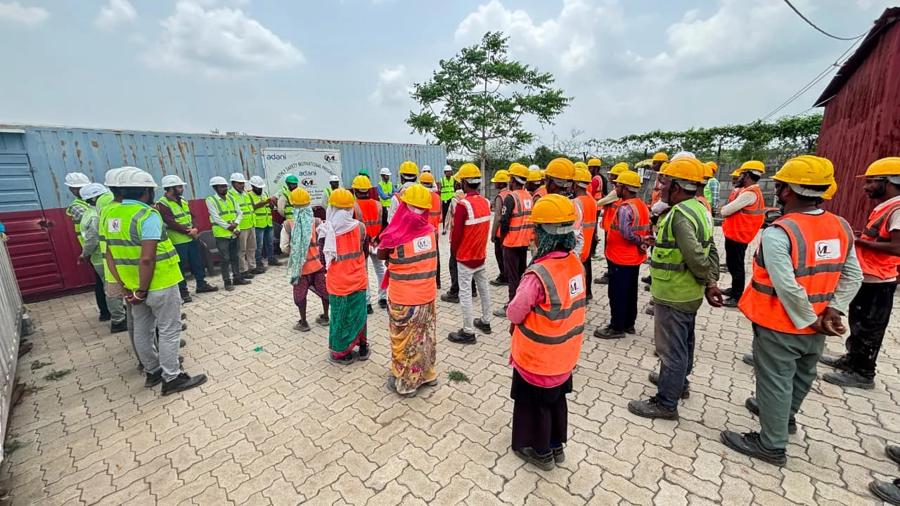 Monthly safety motivational programme with the site workforce at the Nagpur ICD